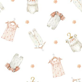 Baumwoll Pique Kinderkleidung auf Ecru